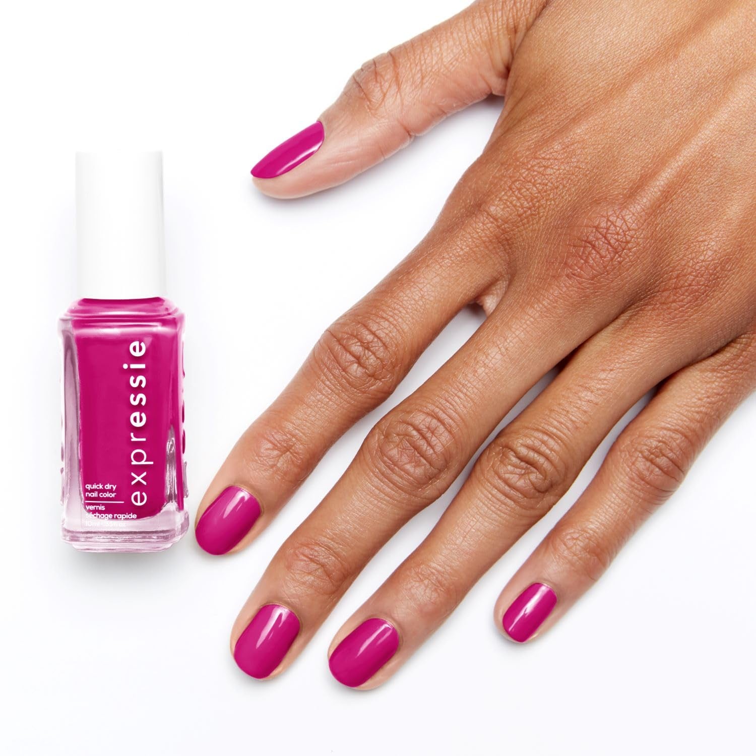 Essie Schnelltrocknender Nagellack „Expression“, vegane Formel ohne tierische Inhaltsstoffe, Nr. 545 Power Moves, Pink, 1 x 10 ml
