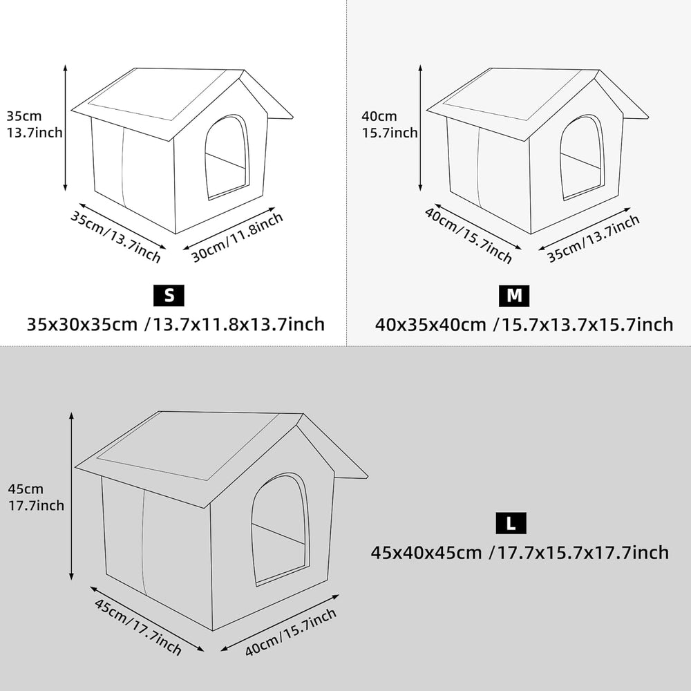 Katzenhaus Für Draußen Winterfest Wasserdicht Wetterfester Katzenhöhle Haustierhaus mit Plüschkissen Warm Hundehöhle Waschbar Hundehaus Tierheim Für Streuner Haustiere 45x40x45