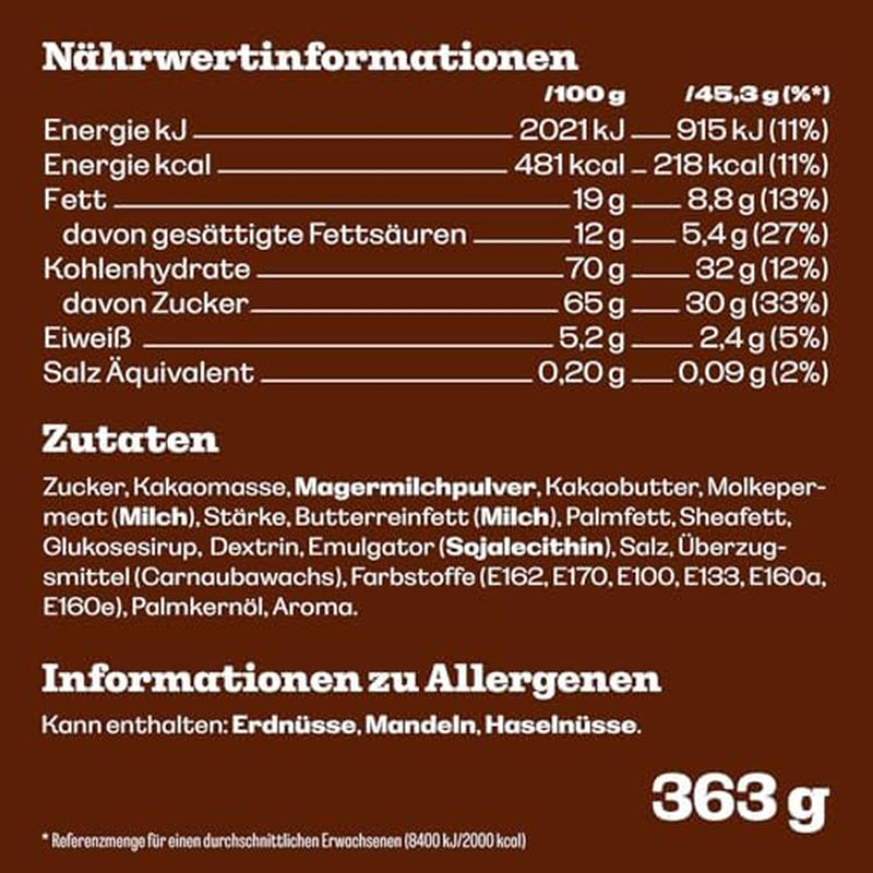 INHALT: 363g Tüte M&M'S Schokolade, beste Qualität durch ausgewählte Zutaten