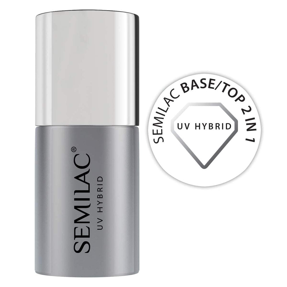 Bază de ojă UV Semilac Pure&Clean 7 ml – Bază hibridă autonivelantă pentru unghii sensibile