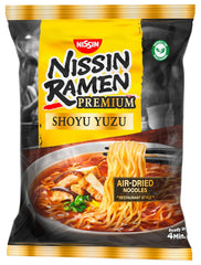 Nissin Ramen Premium - Shoyu Yuzu 10er-Pack luftgetrocknete Instant-Nudeln nach japanischer Art, aromatisiert mit Yuzu-Sojasauce und getrocknetem Lauch (10 x 92,7 g)