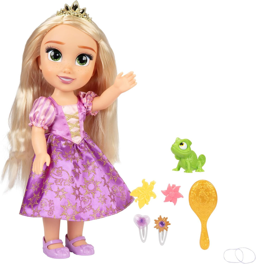 Păpușa cântătoare Disney Princess Rapunzel 35 cm, cântă „I See The Light”, include accesorii pentru mai multă distracție, perfectă pentru fetițe cu vârsta de 3 ani și peste, violet