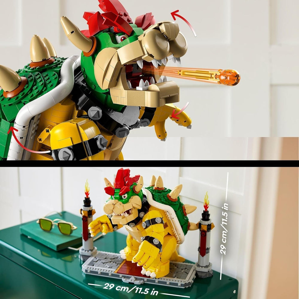 LEGO Super Mario The Mighty Bowser 3D-Modellbausatz, großes Actionfiguren-Set zum Sammeln, inklusive Duellplattform, Geschenkidee für Fans, zum Ausstellen als Raumdekoration, 71411 Bausätze Besuchen Sie den LEGO-Store