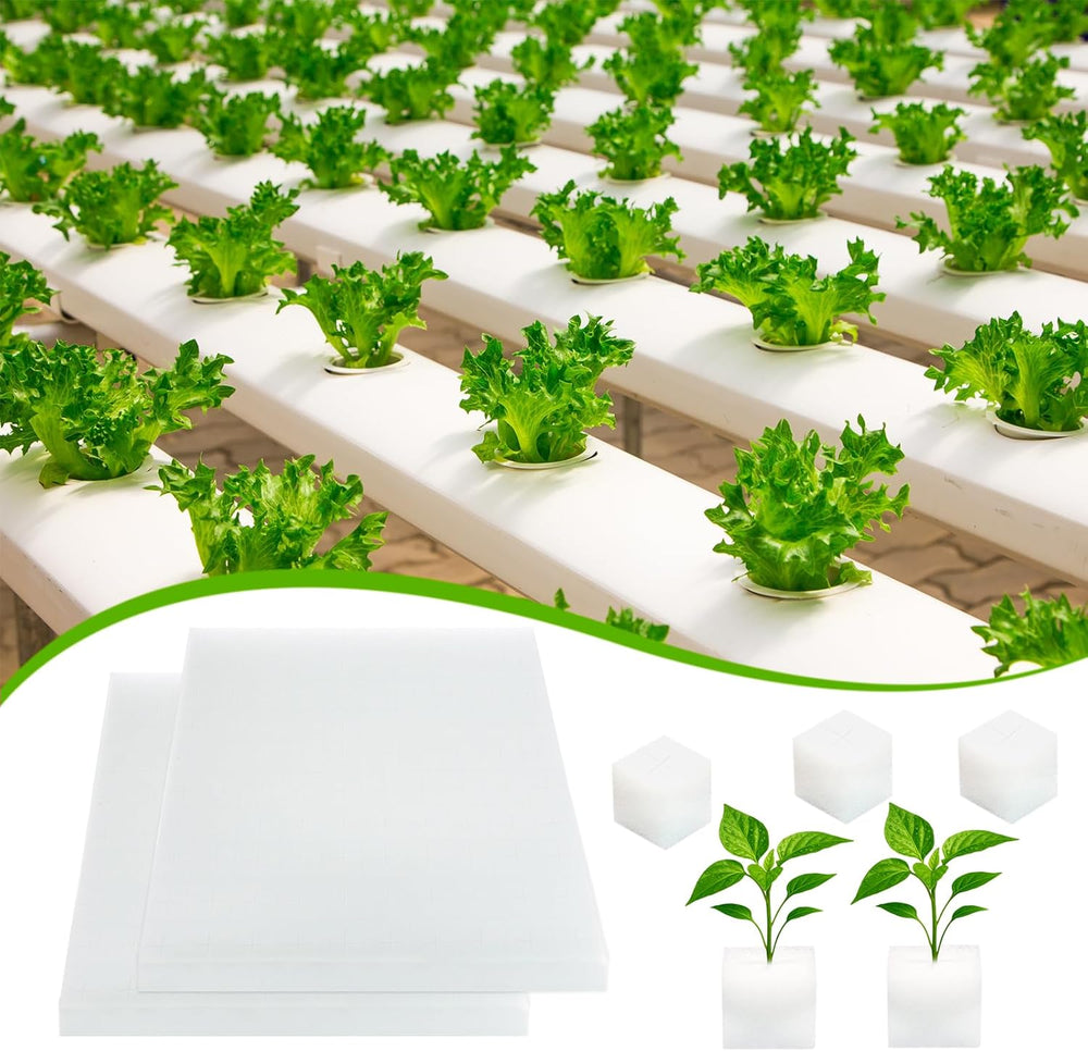 Steinwolle, Anzucht-Steinwolle, 2 Stück, Hydrokultur-Schwamm, 200 Stück nach dem Schneiden – Alternative für Gewächshaus, Samenkeimung und Heimgemüse