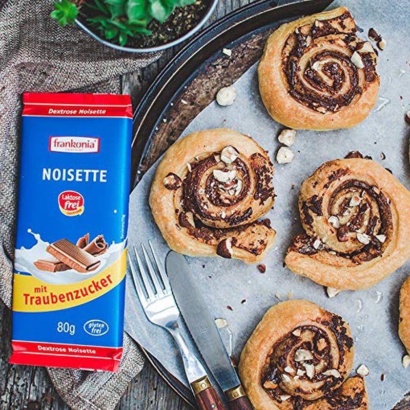 Frankonia Noisette mit Schokolade und Dextrose, laktose- und glutenfrei, 80 Gramm
