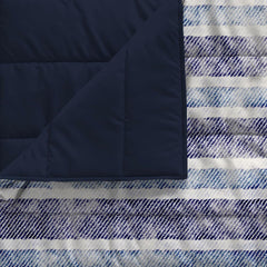 Einfache Sommerdecke, Mikrofaser, Jeansstreifen, 200 x 240 cm. Steppdecken und Steppdecken Naty Shop