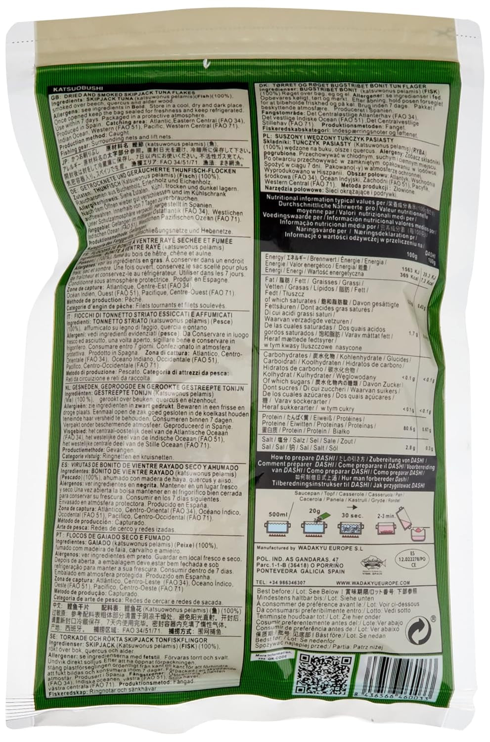 Katsuobushi Bonito Flocken – Aus 100 Prozent getrootkenem und geräuchertem Bonito Tunfisch – Ideal für die japanische Küche – 1 x 40 g