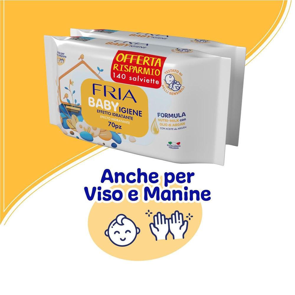 Feuchttücher, 2er-Pack (144 Tücher)