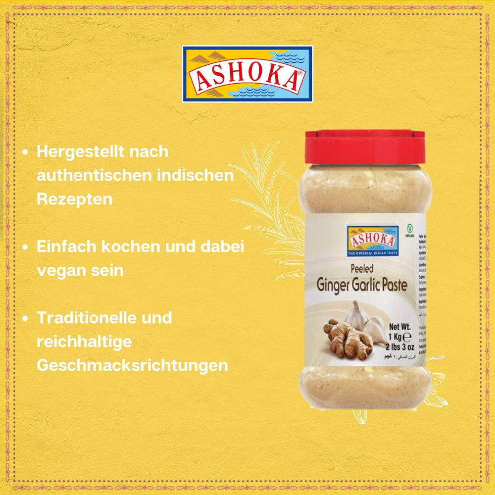 ASHOKA - Geschälte Ingwer-Knoblauch-Paste - (1 X 1 KG)