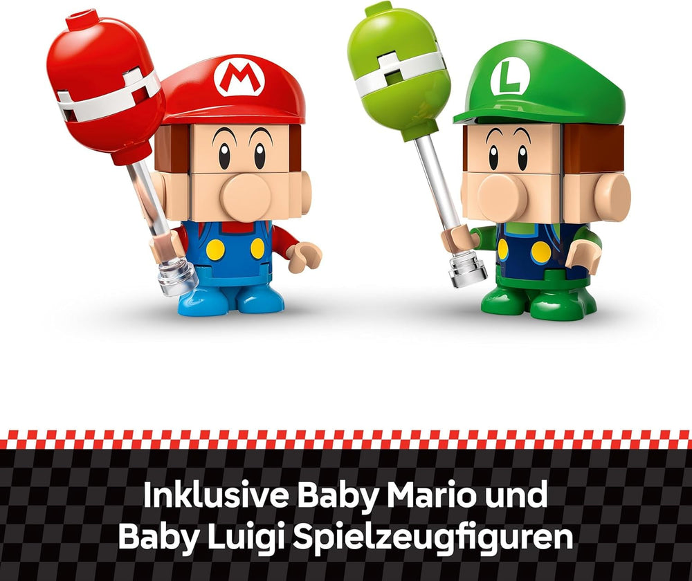 LEGO Mario Kart – Baby Mario Vs. Baby Luigi Nintendo-Sammelfiguren 2 baubare Speedmen-Spielzeuggeschenk für Jungen, Mädchen und Gamer ab 8 Jahren Abenteuerspielzeug 72034 Bausets Besuchen Sie den LEGO-Store