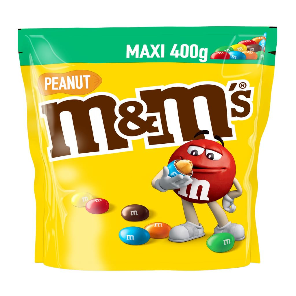 M&M'S Knusprige Schokoladenstückchen mit knusprigem Kern Naty Shop Erdnuss-Schokoladenbonbons 400G