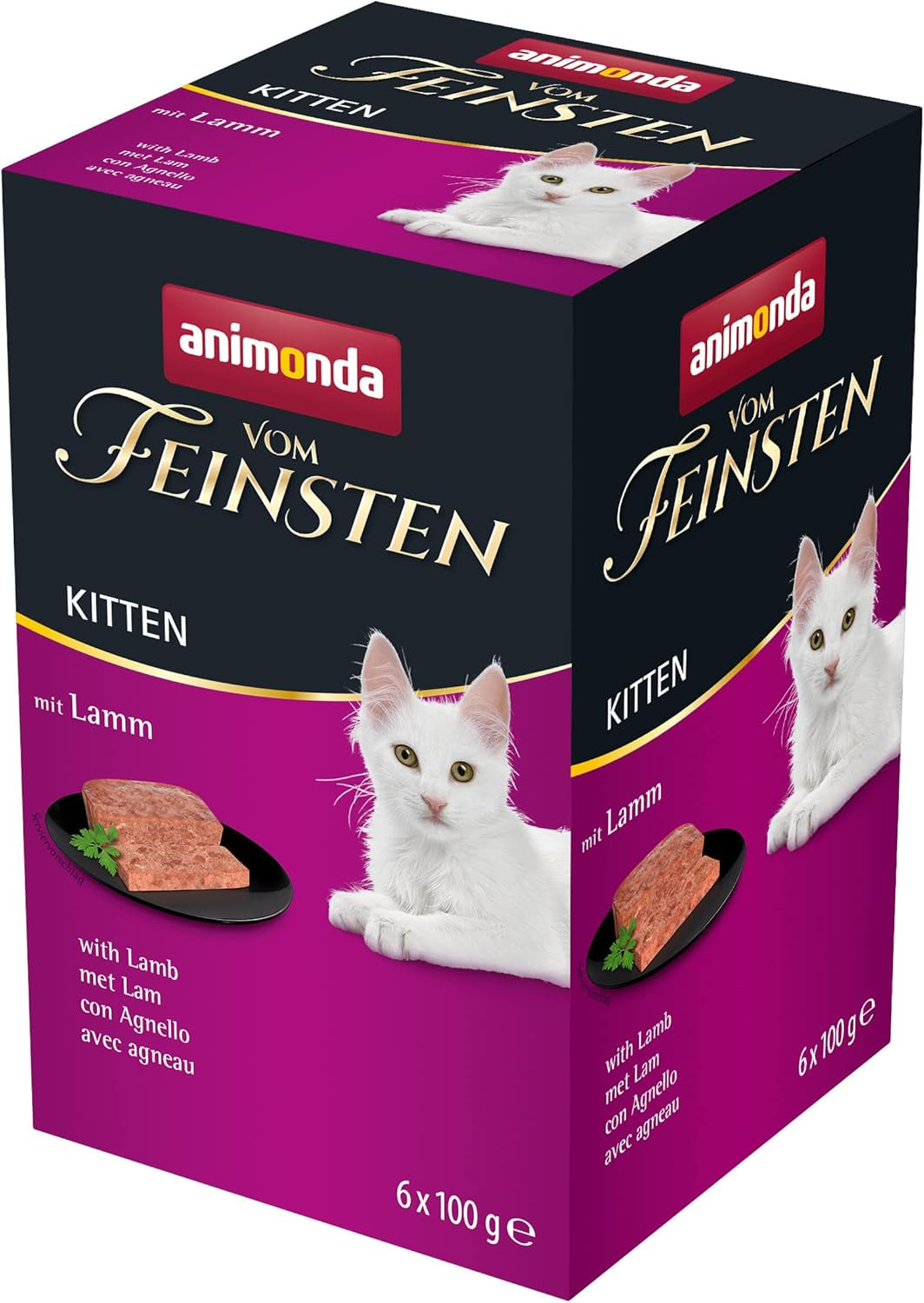 Animonda Vom Feinsten Kitten Variety For Kittens (32 X 100G), hrană umedă pentru pisici tinere, hrană pentru pisici fără cereale și zahăr, cu 100% ingrediente din carne proaspătă