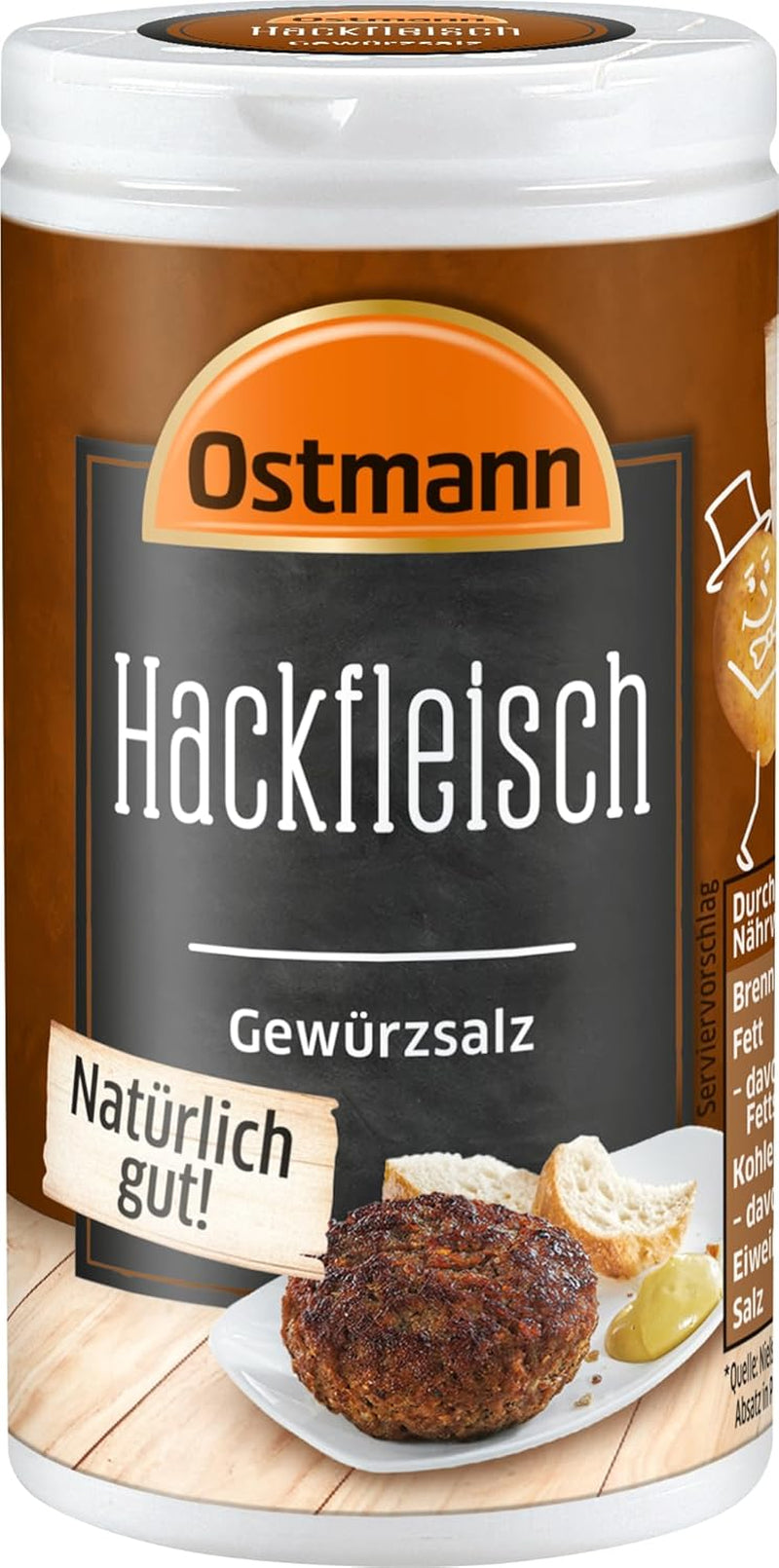 Ostmann Gewürze - Hackfleisch Gewürzsalz | Gewürze für Hackfleisch, Buletten oder Cevapcici | 60 g in Streudose