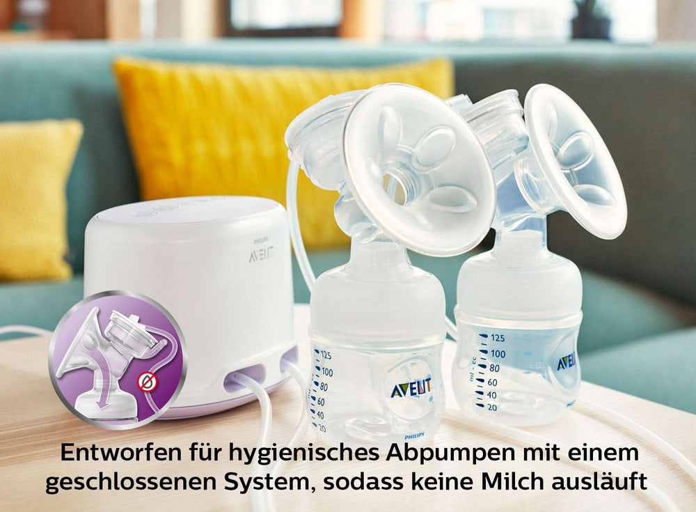 Doppelte elektrische Milchpumpe Philips Avent SCF334/02 Zubehör Essen und Stillen Bebe Naty Shop