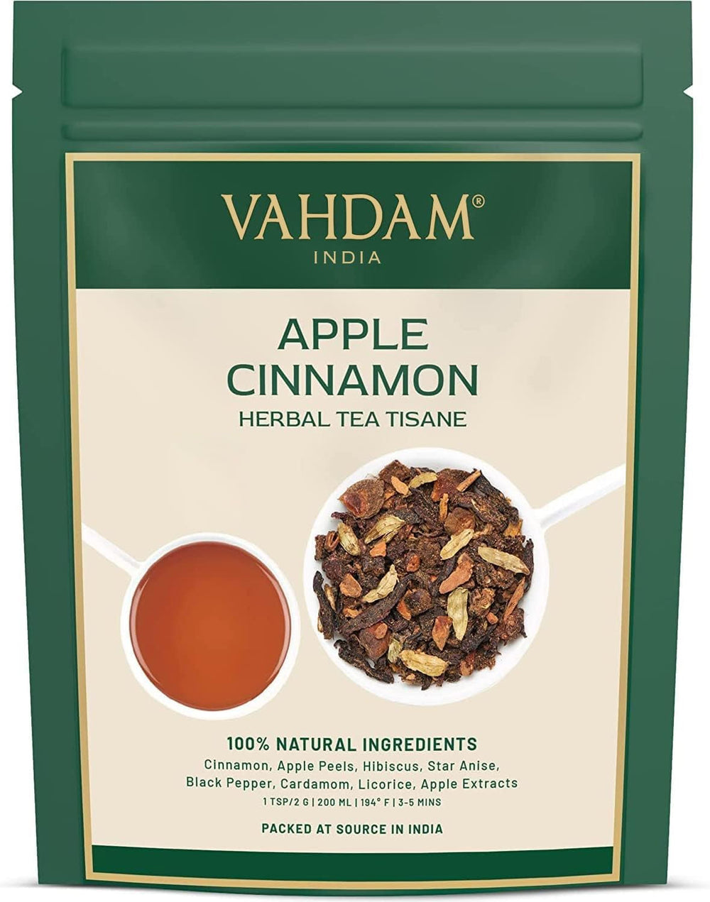 VAHDAM, ceai verde Himalayan (100 g) Ceai verde 100% pur din Himalaya | Fără gluten | Direct de la sursă din India | Preparare fierbinte/rece | Ceai verde vrac