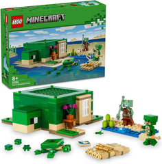 LEGO Minecraft Das Schildkröten-Strandhaus, Spielzeughaus mit Zubehör für Mädchen und Jungen ab 8 Jahren, Set mit Tieren und Videospielfiguren, Geschenk für Gamer 21254 Bausets Besuchen Sie den LEGO-Store Single