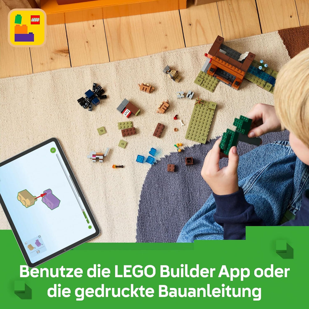 LEGO Minecraft Die Expedition zur Gürteltiermine – Interaktives Gamer Spielzeug mit Höhlenspinne- und Wolfsfiguren – TNT-Funktion – Gaming Geschenk für Jungen und Mädchen ab 8 Jahren – 21269