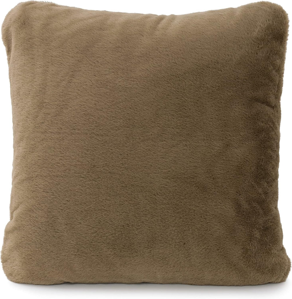 Gözze - Bequemer Kissenbezug, Merino Feeling, 50X50 cm - Dunkelgrüne Betten und Decken Besuche den Gözze-Store Taupe