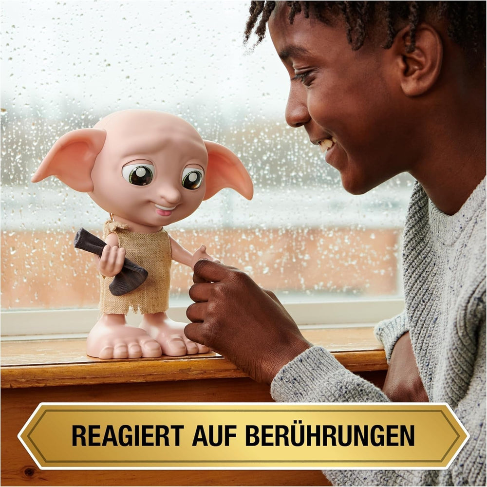 Wizarding World Harry Potter – Dobby Hauself Interaktive Puppe mit über 30 Geräuschen, Sätzen und Bewegungen, Deutsch-Italienisch, Spielzeug für 6 Jahre, Fanartikel Puppen Naty Shop