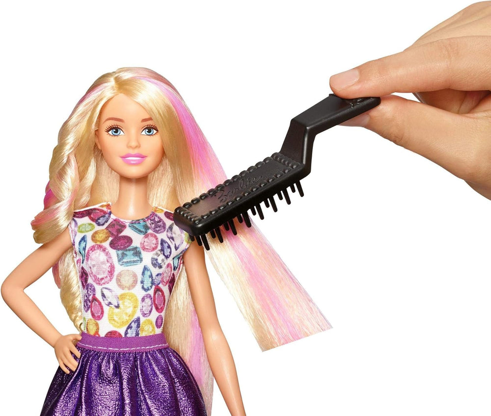 Mattel Barbie DWK49 Wellen und Lockenspaß Spielset, Mehrfarbig