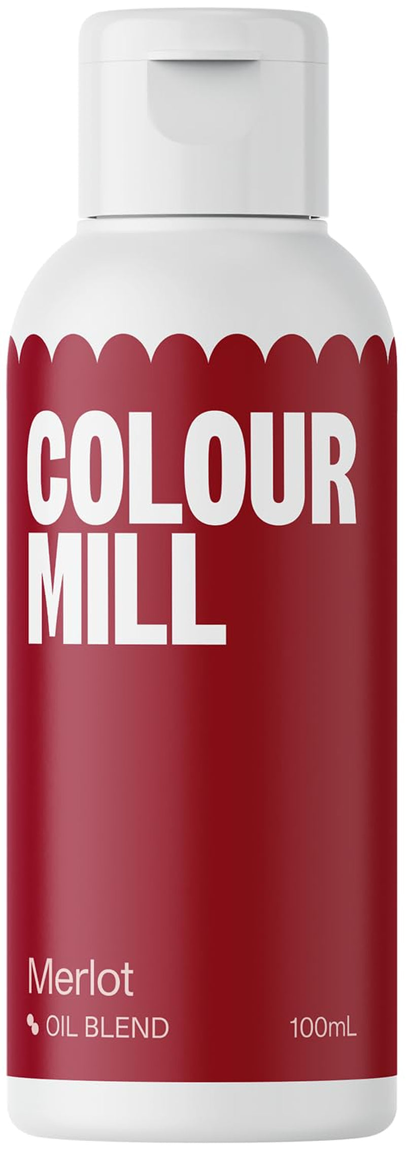 Colorant alimentar pe bază de ulei Colour Mill, amestec de ulei Merlot - Colorant alimentar pentru ciocolată, fondant, brioșe, prăjituri, copt, macaroane - Colorant alimentar pentru decorarea torturilor - 100 ml