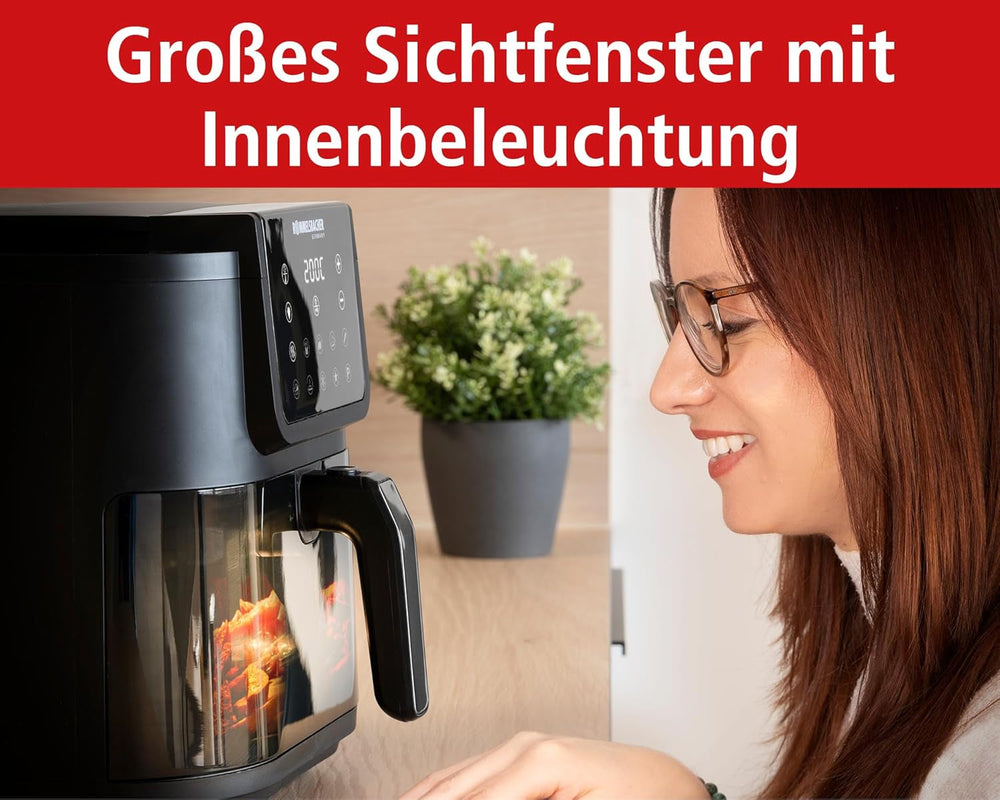 ROMMELSBACHER Heißluftfritteuse mit Fenster FRH 1700, 10 Programme, geräuschlos Haushaltsgeräte Naty Shop