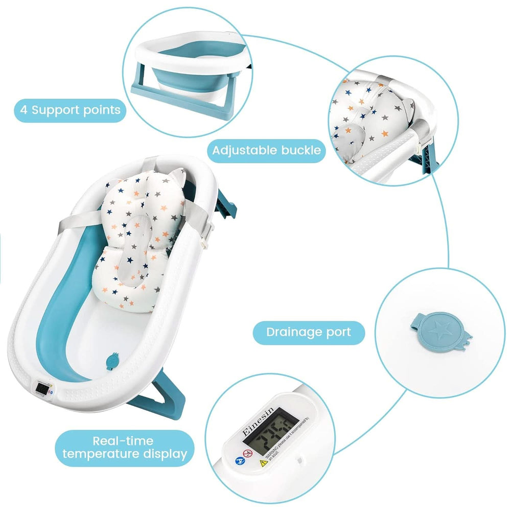 Einesin Große XXL-Faltwanne für Babys mit integriertem Thermometer Mutter und Kind Naty Shop