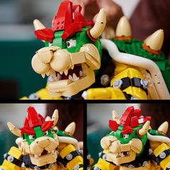 LEGO Super Mario The Mighty Bowser 3D-Modellbausatz, großes Actionfiguren-Set zum Sammeln, inklusive Duellplattform, Geschenkidee für Fans, zum Ausstellen als Raumdekoration, 71411 Bausätze Besuchen Sie den LEGO-Store