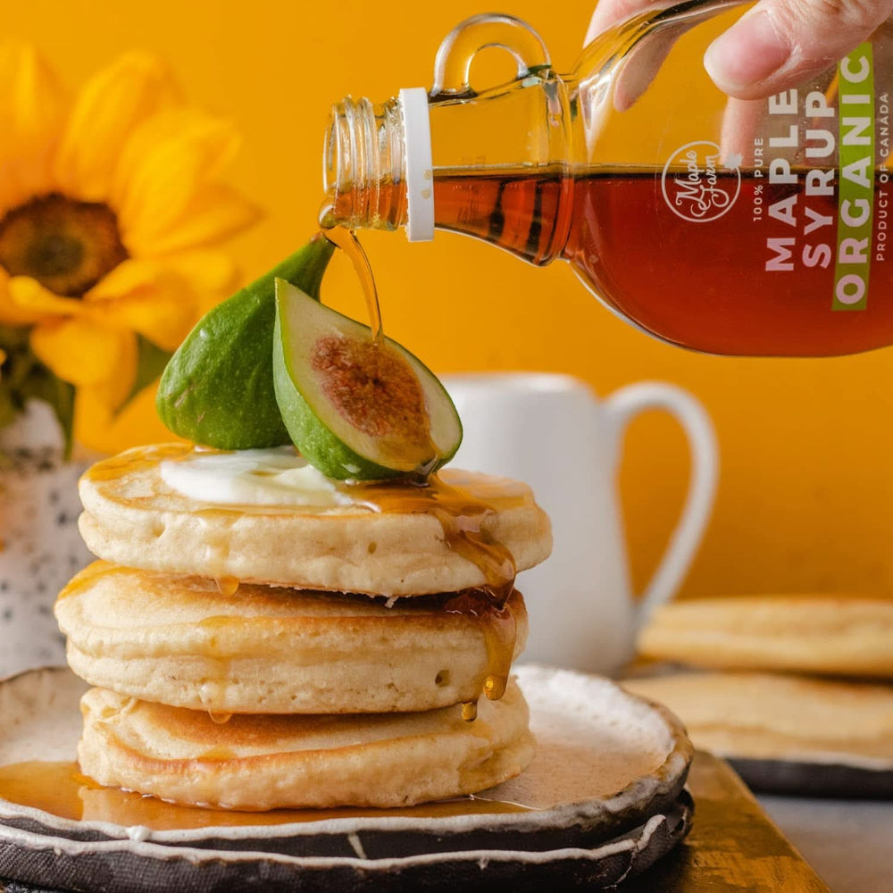 Maplefarm – Reiner kanadischer Bio-Dunkler-Ahornsirup, Klasse A, dunkler, starker Geschmack – 250 ml Süßstoffe Naty Shop