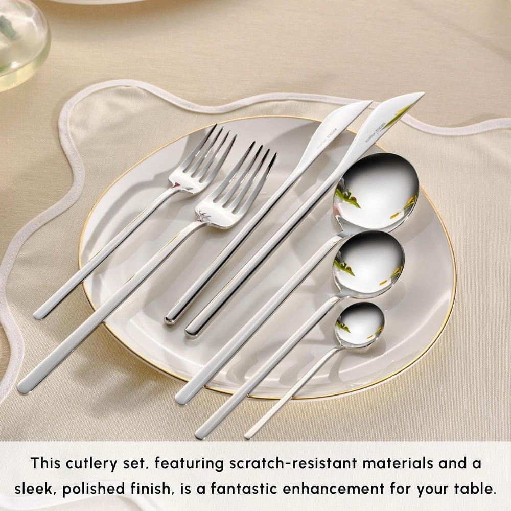 Karaca Focus Elegance, 84-teiliges Besteckset, 12 Personen Kitchen Naty Shop