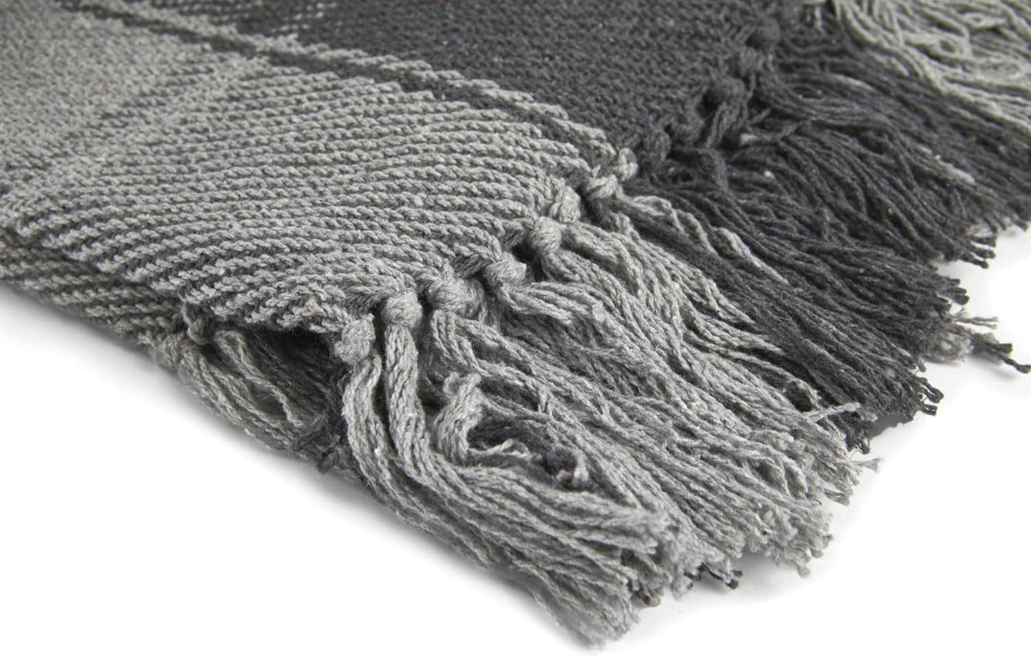 Frisco throw, Bumbac reciclat, Tradițional, Cu carouri, Pentru scaun, canapea, canapea, arunca, pătură, Antracit, 127 X 152 Cm Paturi si Cuverturi Emma Barclay