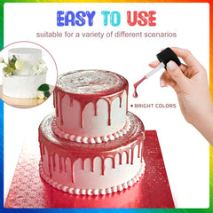 Sclipici comestibil lichid - sclipici alimentar curcubeu 7 culori pentru decorarea torturilor, băuturi, copt, brioșe - pudră sclipici alimentar comestibil lichid pentru cocktailuri, fondant, prăjituri