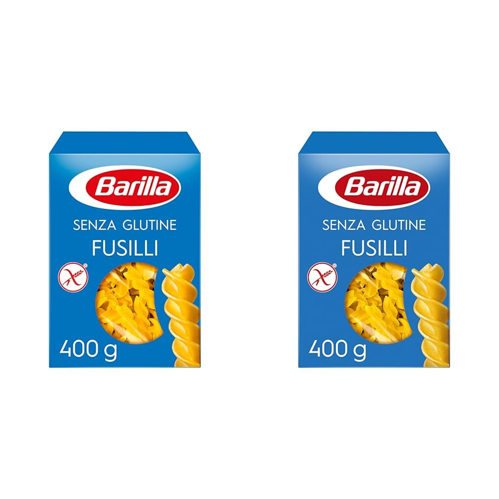Glutenfreie Barilla Fusilli-Nudeln aus köstlichem Mais und Reis – perfekt für Menschen mit Zöliakie oder Glutenunverträglichkeit, 400 g