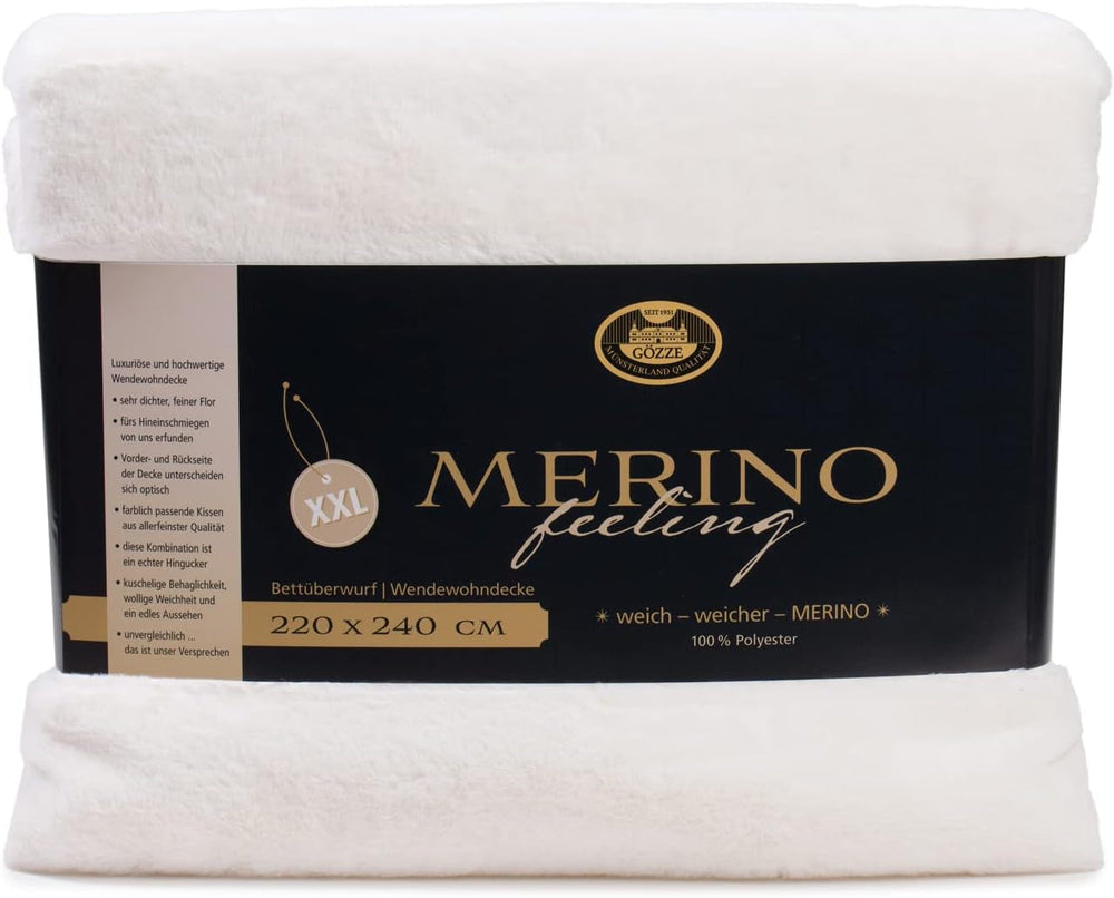 Gözze – Bequeme Decke, wendbar, hohe Dichte 600 g/m², 150 x 200 cm – dunkelgrüne Betten und Decken. Besuchen Sie den Gözze-Store, weiße Wolle, 220 x 240 cm