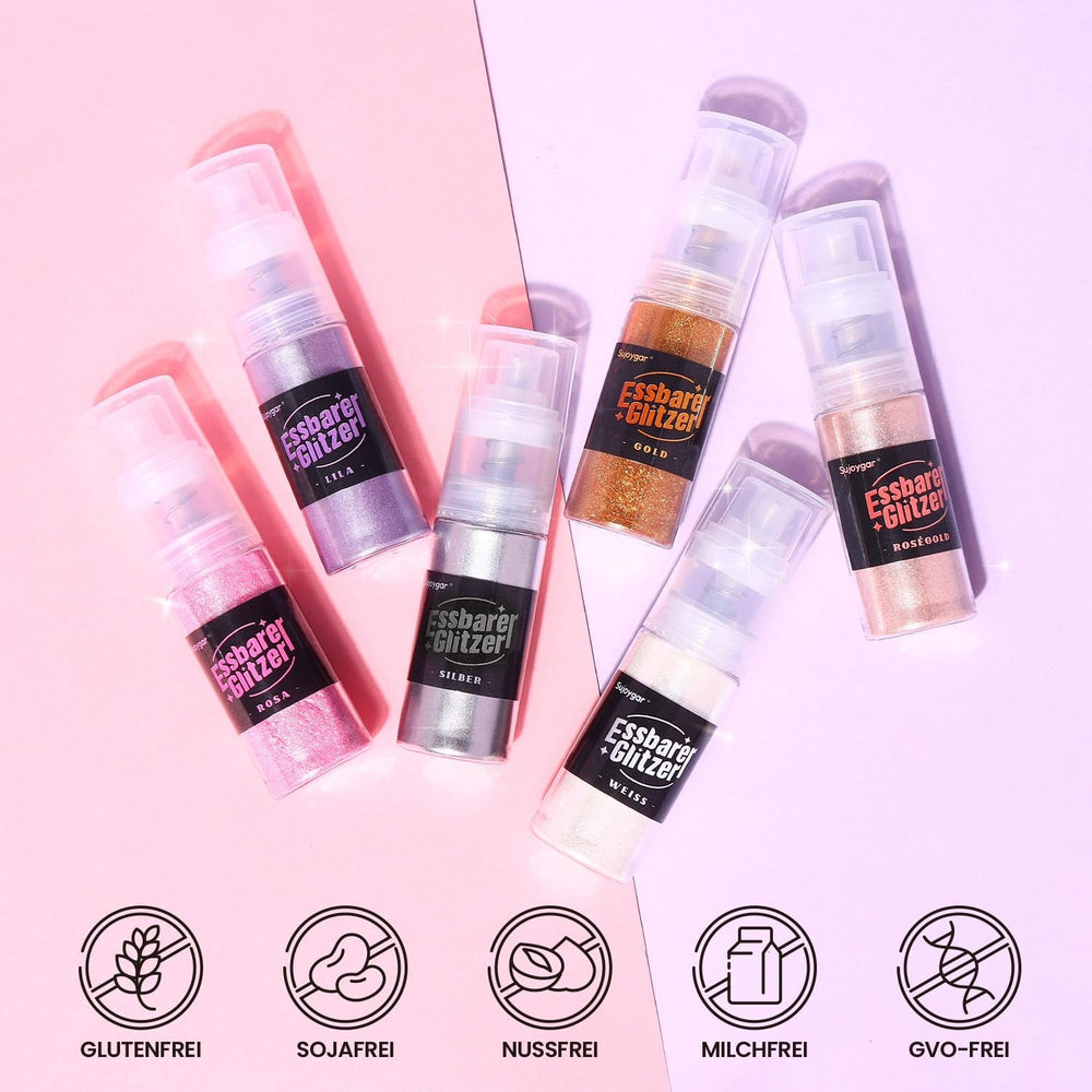 Sclipici comestibil - 10G, Sclipici auriu-roz pentru băuturi, pudră cu sclipici comestibilă, pudră de colorant alimentar, pudră aurie, pudră cu sclipici metalic, spray cu sclipici pentru cocktailuri, ciocolată, prăjituri, fondant