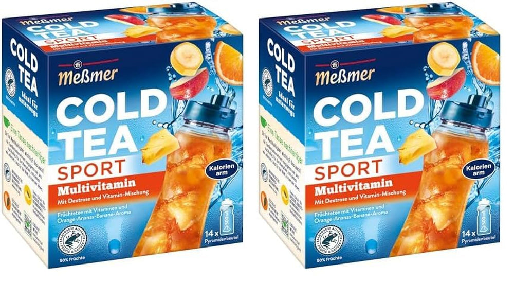 Meßmer Cold Tea Sommer-Beere | 14 pliculețe piramidale | Fără gluten | Fără lactoză | Vegan