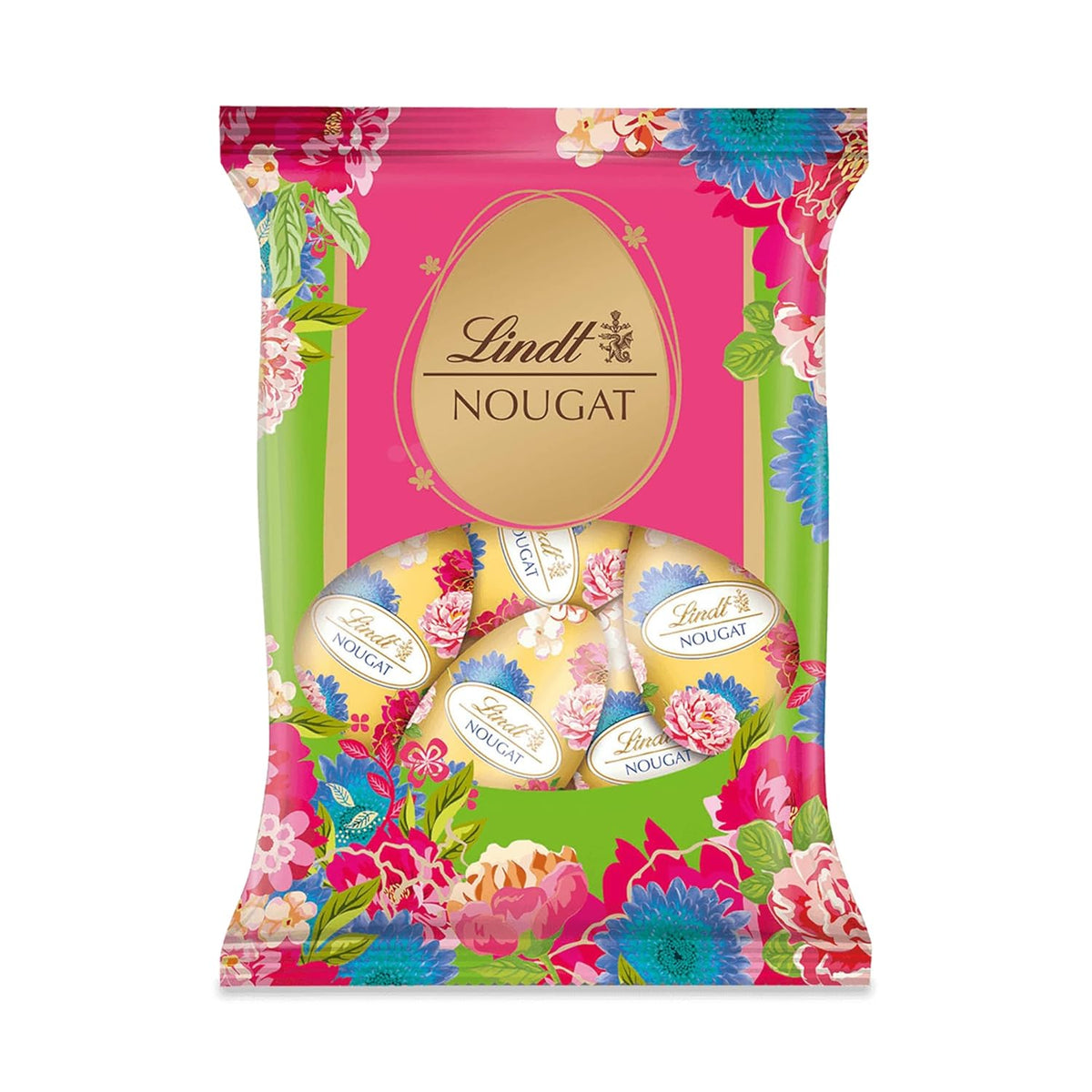 Eier Lindt Nougat Edition Blume 90g | Haselnussnougat in feiner Vollmilchschokolade | Frühlingsdesign-Ostereier | Osterschokolade | Schokoladeneier | Geschenk aus Schokolade | Geschenkidee