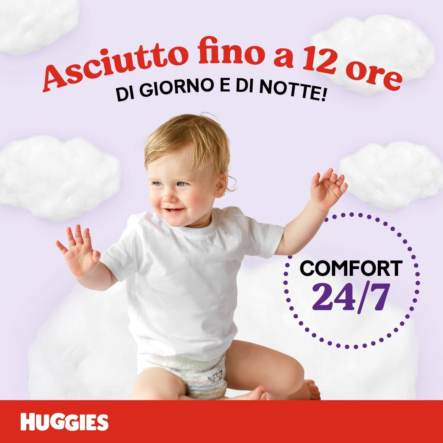 Huggies Ultra Comfort Windeln, Größe 4 (9–14 kg), Packung mit 72 Windeln
