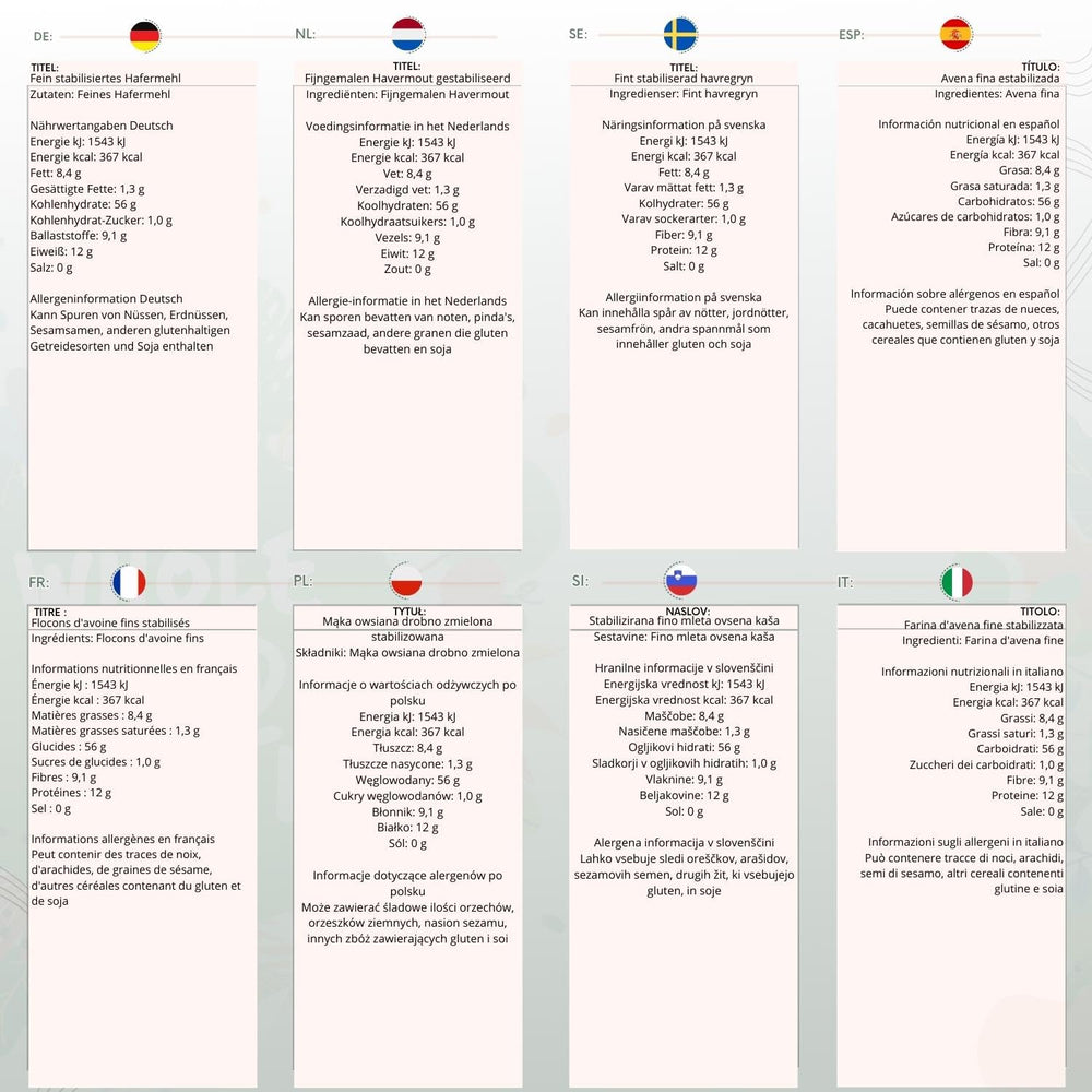 Wholefood Earth Fine Oats – gentechnikfrei – vegan – milchfrei – ohne Zuckerzusatz 1 kg