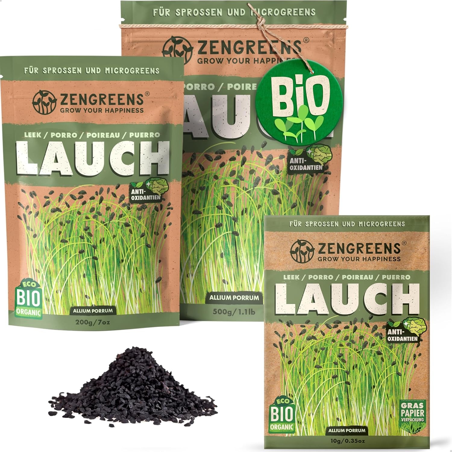 Bio Sonnenblumen Samen - Wähle Zwischen 10G, 200G Und 500G - Sonnenblume Mit Keimrate Von Über 97% - Keimsprossen - Sonnenblumensamen Zum Sprossen Ziehen - Wiederverschließbare Verpackung