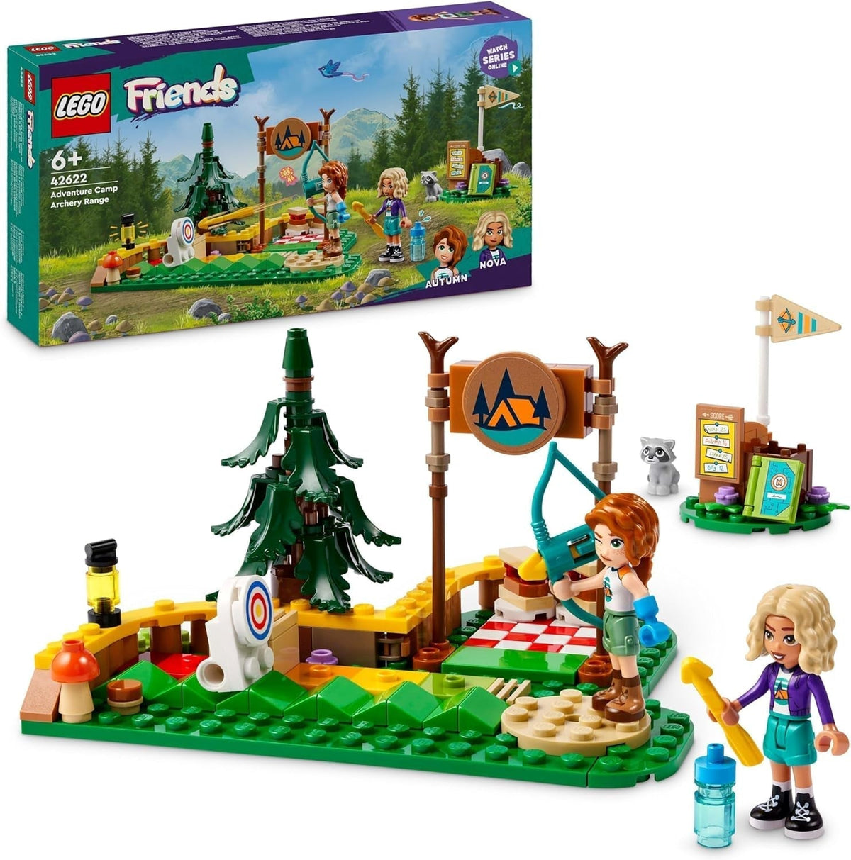LEGO Friends Bogenschießen im Abenteuercamp Kinderbauspielzeug mit Pfeil und Bogen, 2 Figuren und einem Waschbecken, für Mädchen und Jungen ab 6 Jahren 42622 Bausets Besuche den LEGO-Store Standardtitel