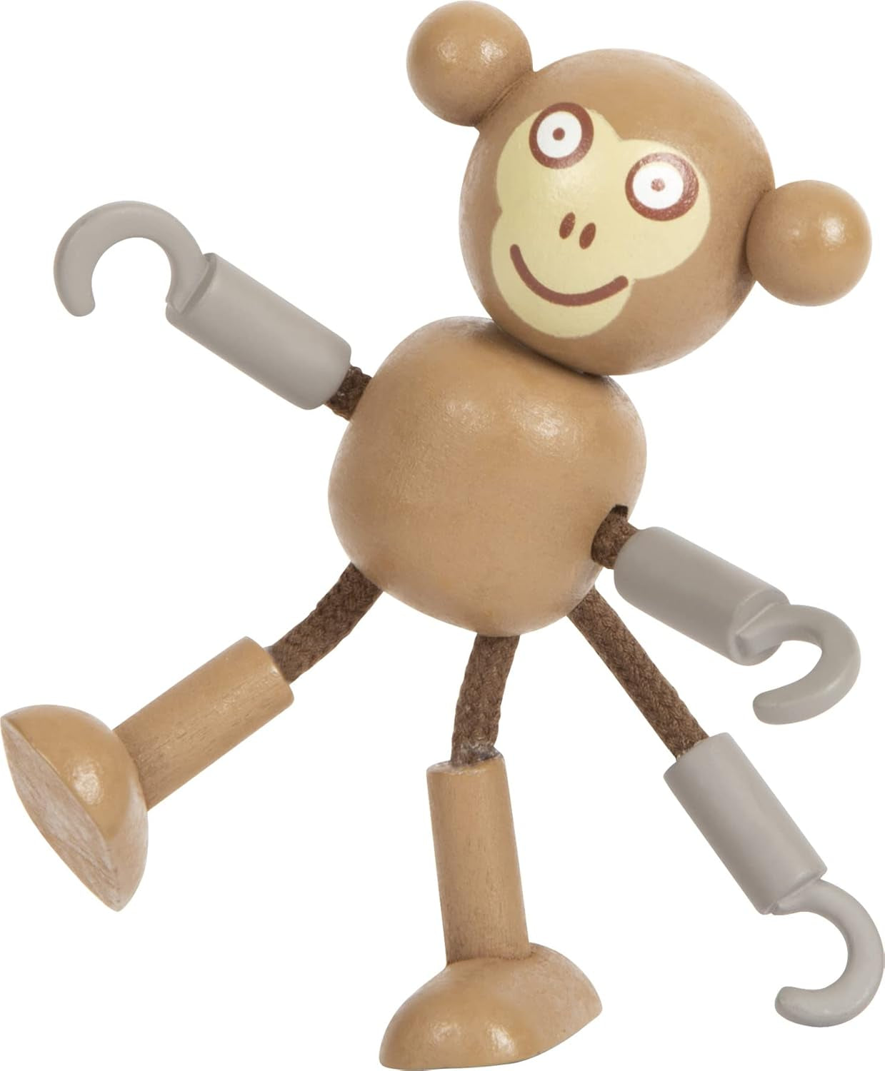 Păpuși pirat flexibile din lemn Small Foot, 5 pirați și 1 maimuță, detaliate și flexibile, vârste 3+, 12412