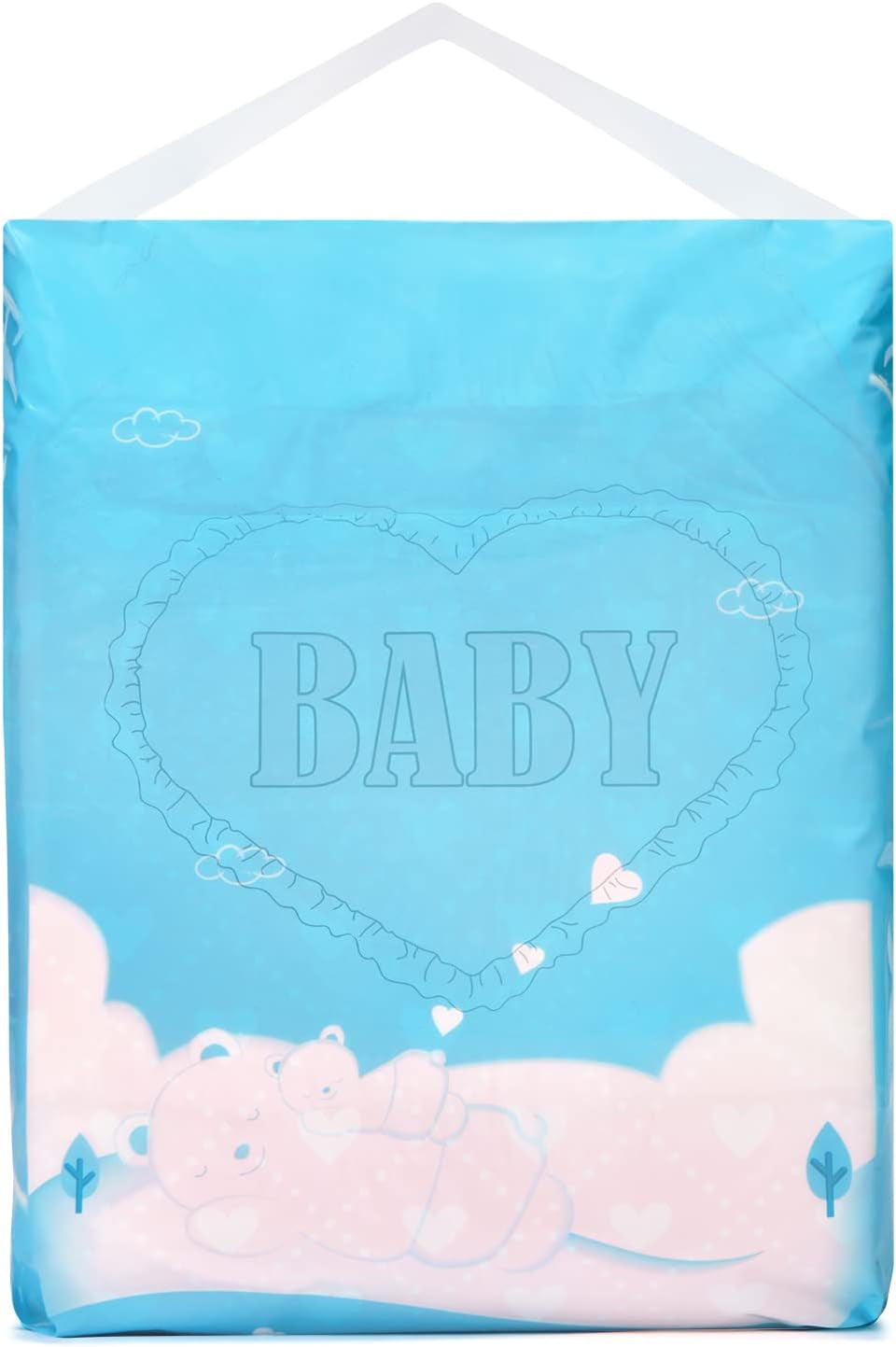 Bedruckte Windeln für Erwachsene, 5500–5800 ml, 2er-Pack – Blushing Baby (M)