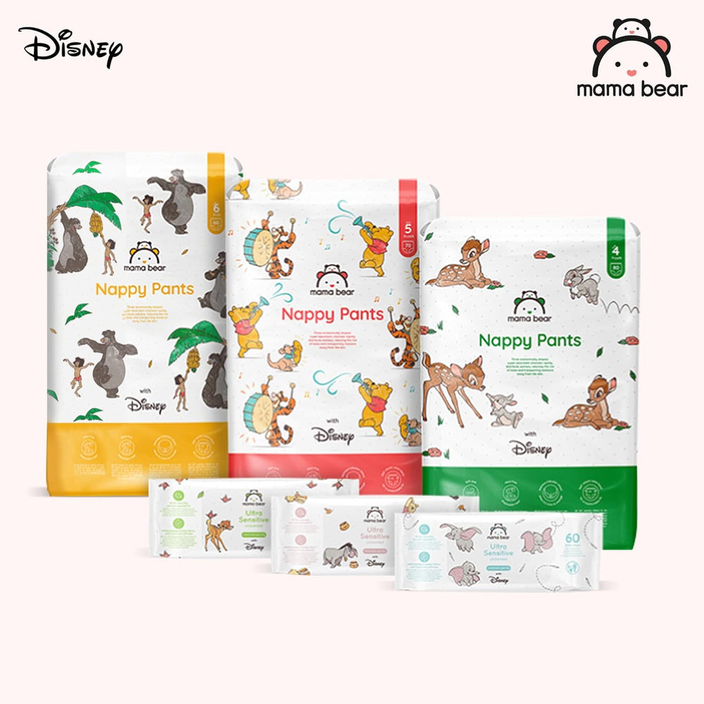 Amazon-Marke: Mama Bear Disney Windeln, Größe 5 (12–17 kg) – Monatsbox, Weiß, 140 Stück (2 Packungen mit 70 Stück)