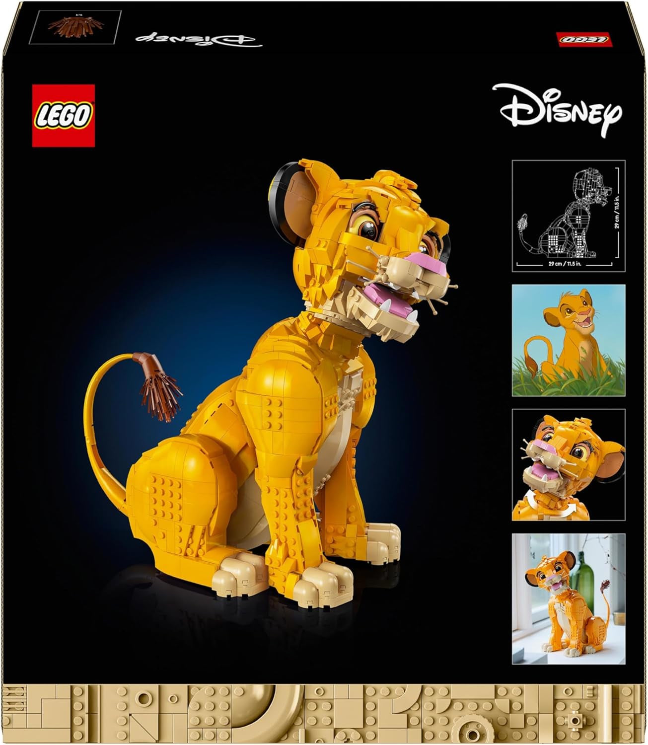 Lego – Disney Simba, der junge König der Löwen, Bauspielzeug zum Sammeln mit kreativen Tierfiguren, entspannende Aktivität für Erwachsene, Geschenkidee für Frauen 43247 Bausets Besuchen Sie den LEGO-Store