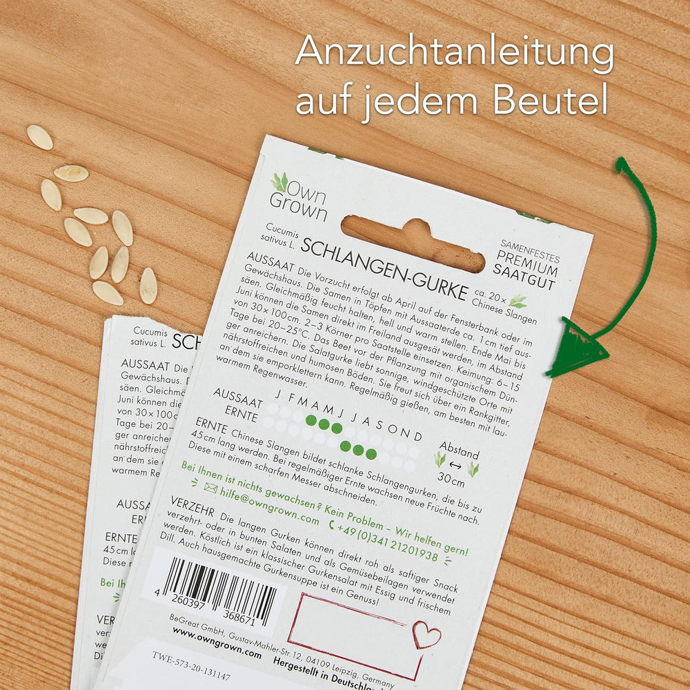 Gurken Samen Set: 6 Sorten Gurken Saatgut Mit Freilandgurken Samen, Einlegegurken Samen, Minigurke Samen – Samen Gemüse Samen, Owngrown Gurke Samen