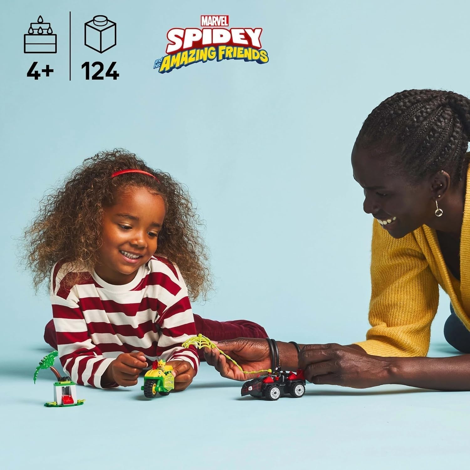 LEGO Marvel Actionspaß mit Spin und Elektro in ihren Dino-Flitzern, baubares Superheldenauto für Jungen und Mädchen ab 4 Jahren, Heldenset mit Spielzeugauto, Spidey und seine Superfreunde 11198 Bausets Beuche den LEGO-Store