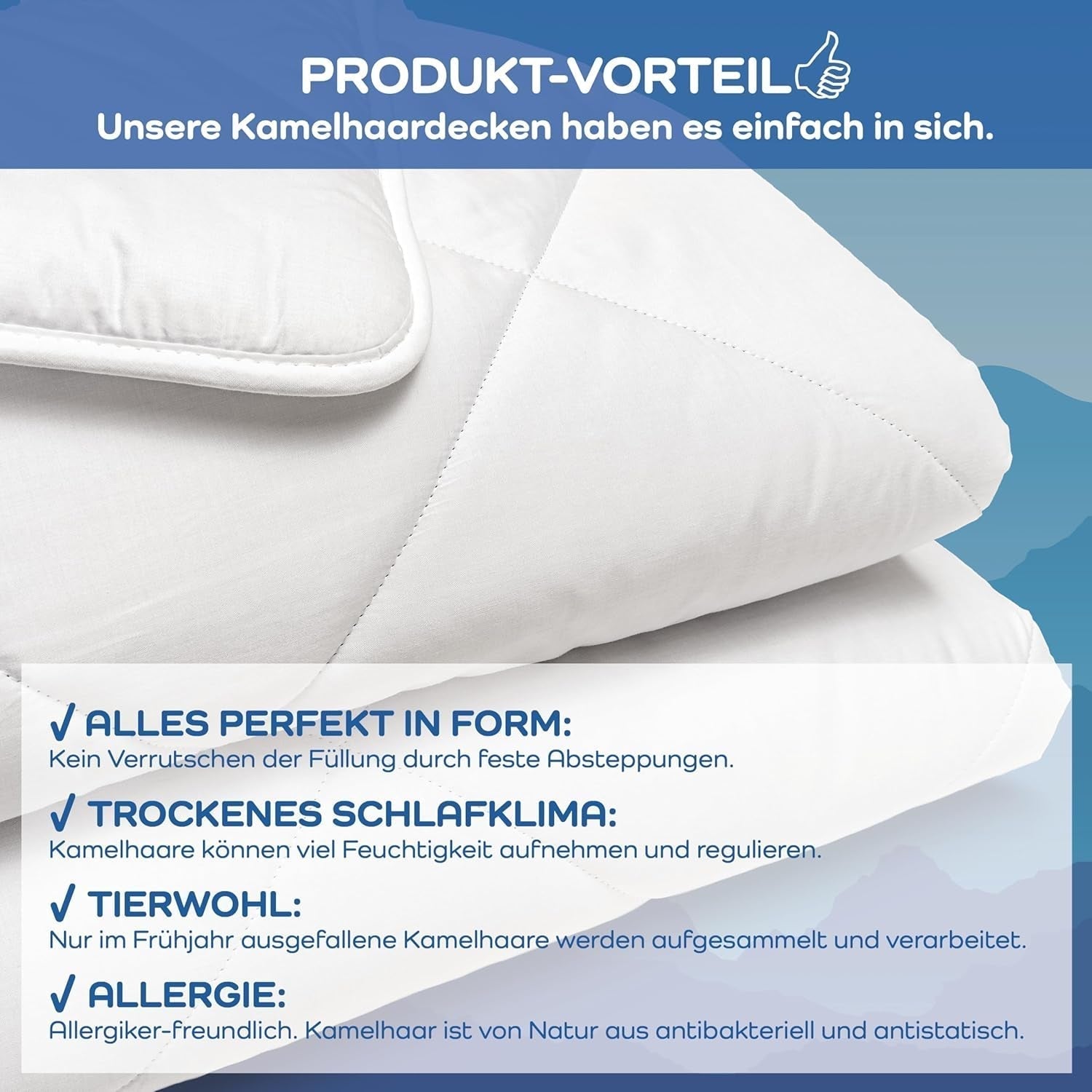 Exklusive Steppdecke, Kamel, Weiß, 135 x 200 cm Steppdecken und Steppdecken Naty Shop