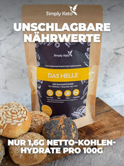 Simply Keto The Light Lower Carb* Brot, Mischung für glutenfreies Brot, 260 Gramm Kitchen Naty Shop