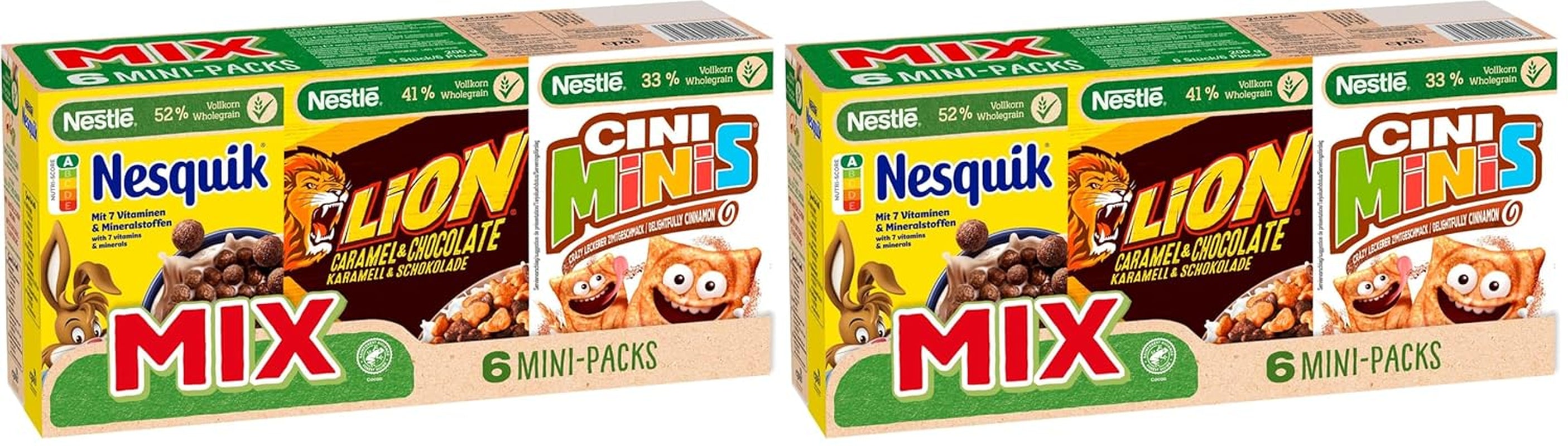 Nestlé Mix Müsli-Minipäckchen, 6 Stück, 1 Päckchen (1x200g bis 4x30g, 2x40g)